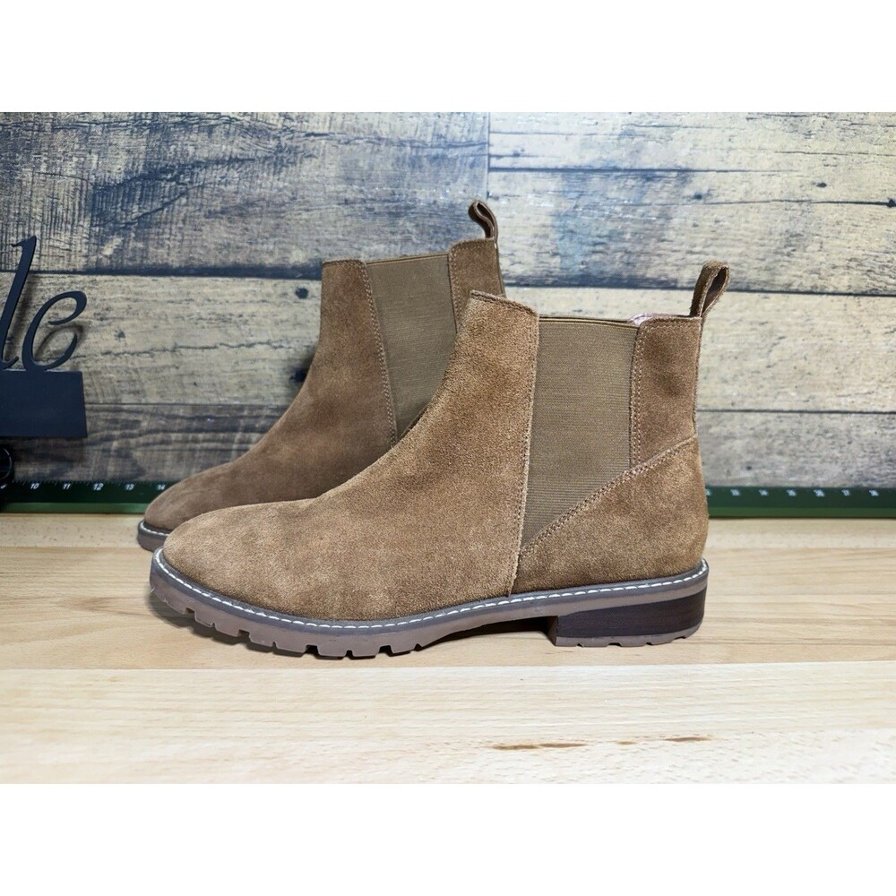 🔥NEW Steve Madden Leopold Boots Women's 11 Suede Round Toe Ankle Chelsea $99